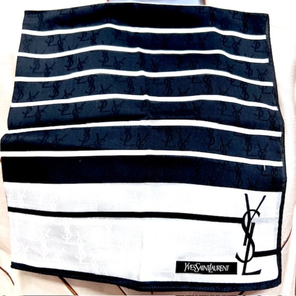 BUNDLE 4:  YSL--NINA RICCI-JP  -A.O. AtsukiScarf/Handker Cotton/Silk 25" 19"(88 - Picture 7 of 16
